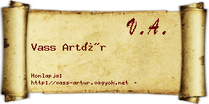 Vass Artúr névjegykártya